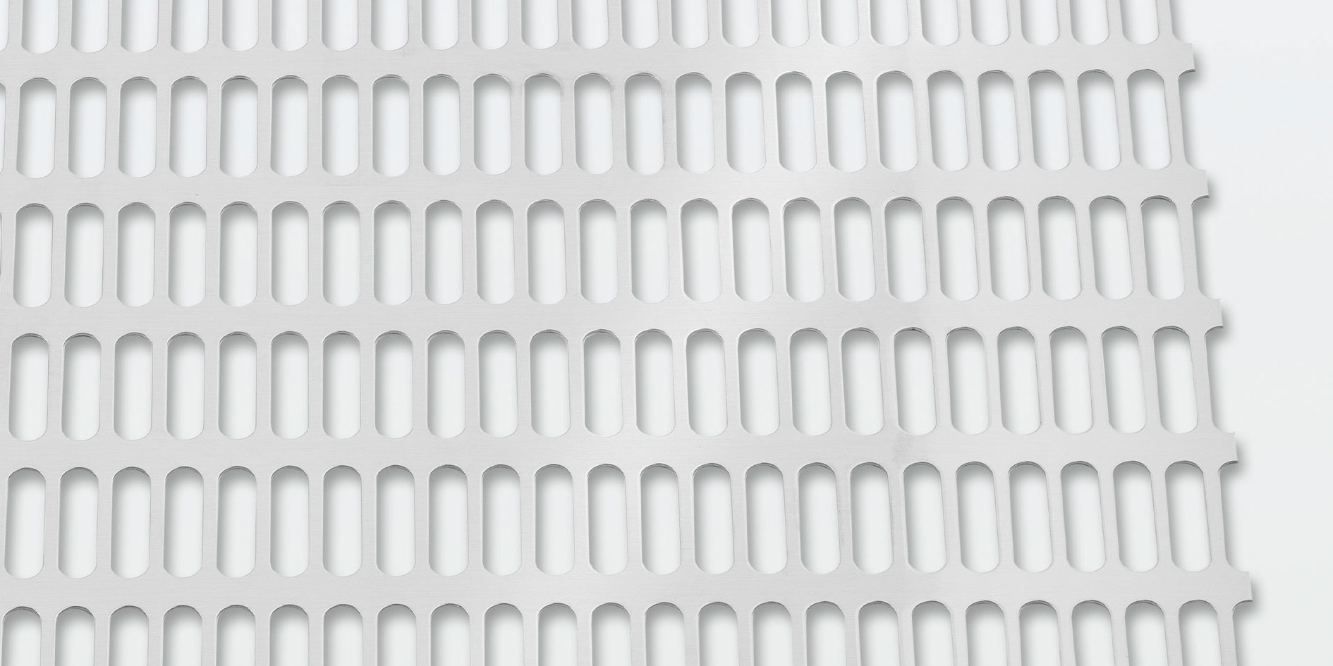 Sheet with oblong perforations