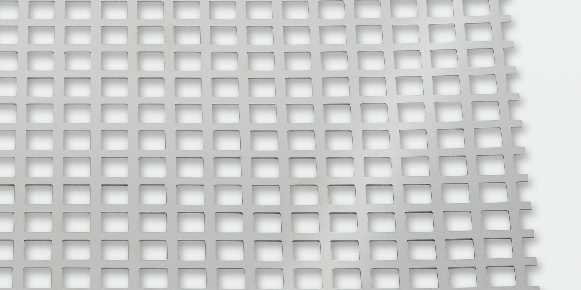 Sheet with square perforations